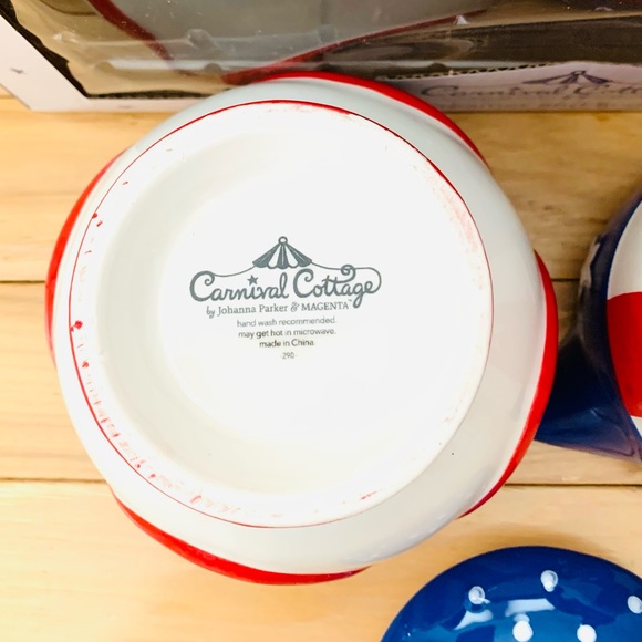 Carnival Cottage by Johanna Parker patriotic cream and sugar set - Picture 11 of 13